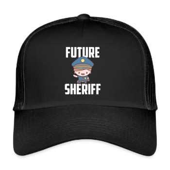 Future Sheriff with Junior Sheriffstern - Trucker Cap - black/black - Front