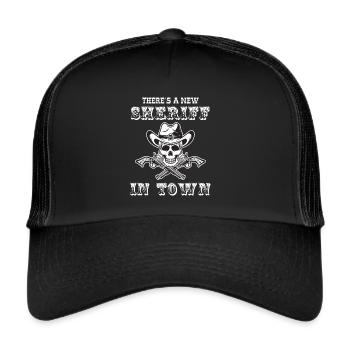 Le nouveau shérif vedette du shérif dans la ville de Revolver - Casquette trucker  - noir/noir - Devant