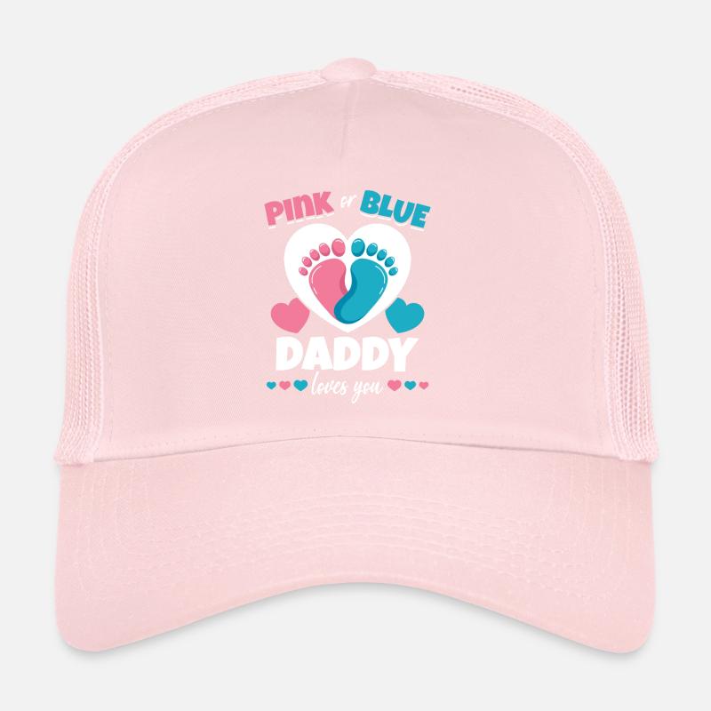 Rosa oder Blau Daddy Loves You Babyparty Trucker Cap
