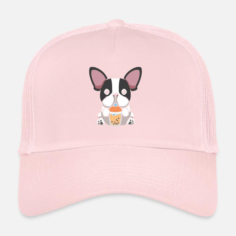 Bubble Milk Tea Bulldog drinks Boba tea Trucker Cap