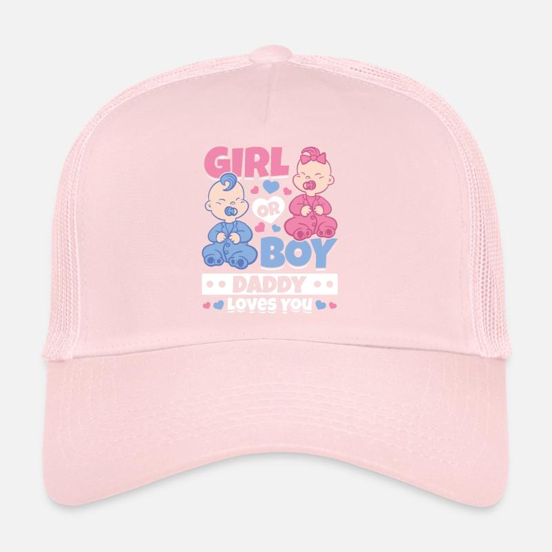 Mädchen oder Junge Papa liebt dich Neugeborenes Trucker Cap