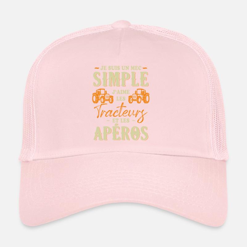 Un Mec Simple J'aime Les Tracteurs Et Les Apéros Casquette trucker 