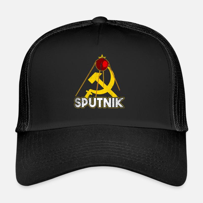 Sputnik Satellit - Trucker Cap - Schwarz/Schwarz