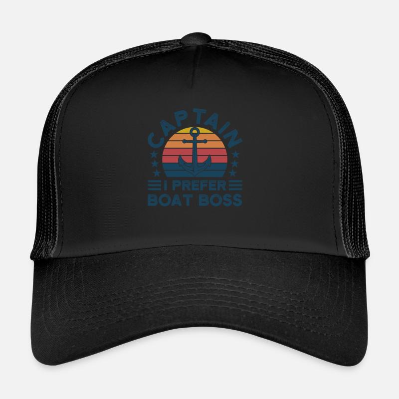 Captain Captains Boating Gift - Trucker Cap - black/black