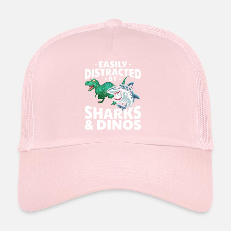 Great White Shark Dino Ich werde leicht von Haien Trucker Cap