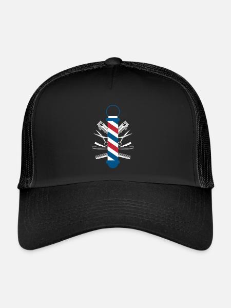 Cadeau de chemise de barbier - Casquette trucker  - noir/noir - Devant