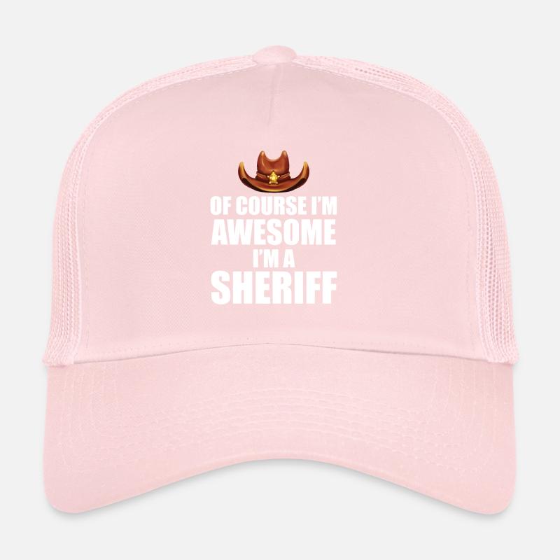 Sheriff with hat Sheriff's star and revolver Trucker Cap