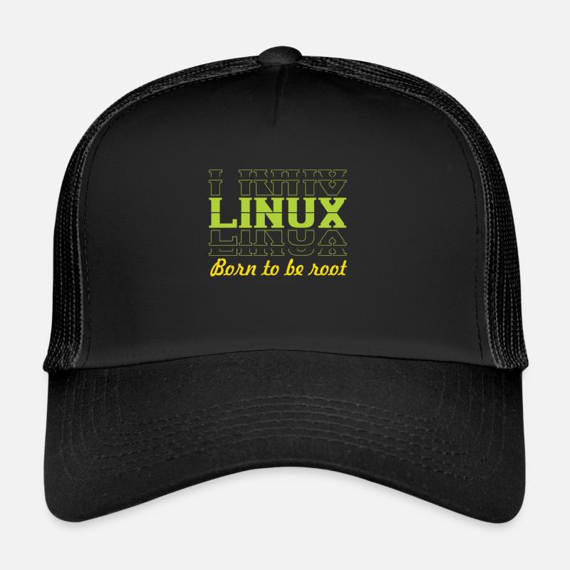 Linux Retro Vintage né pour être root pour les nerds Casquette trucker 