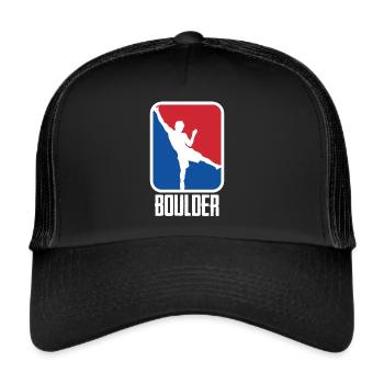 Bouldering Climbing Climbing Wall Climbers Mountains - Trucker Cap - black/black - Front