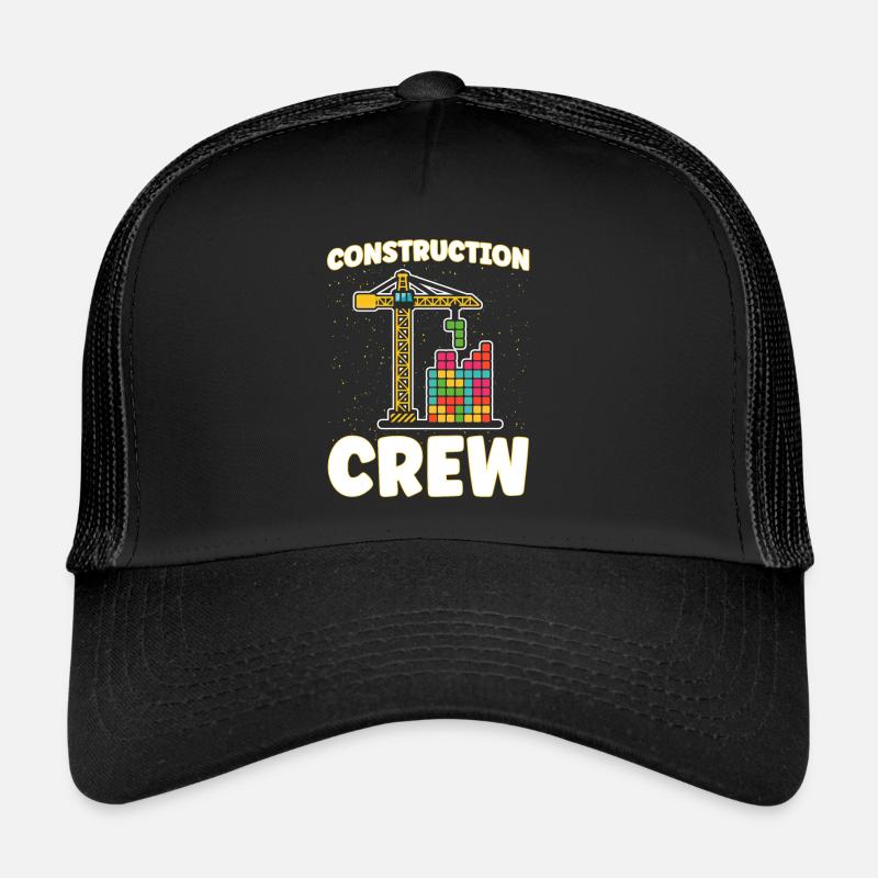 Crew Klemmbaustein Baustein - Trucker Cap - Schwarz/Schwarz