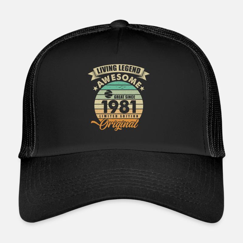 1981 Geburtstag Retro Orginal Trucker Cap