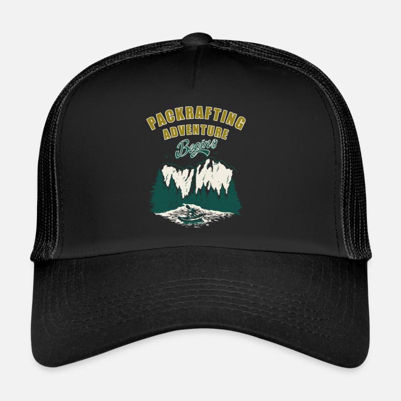 Packraft-Kajak Packraft-rafting Paddel-Boot - Trucker Cap - Schwarz/Schwarz
