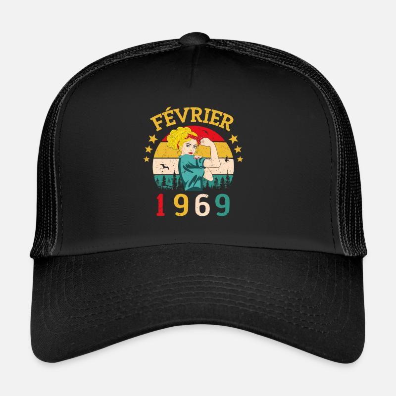 Février 1969 anniversaire idée cadeau vintage 1969 Casquette trucker 