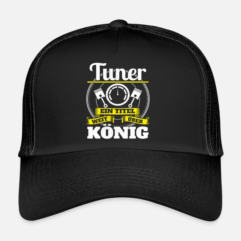 Tuner ein titel weit über König - Trucker Cap - Schwarz/Schwarz
