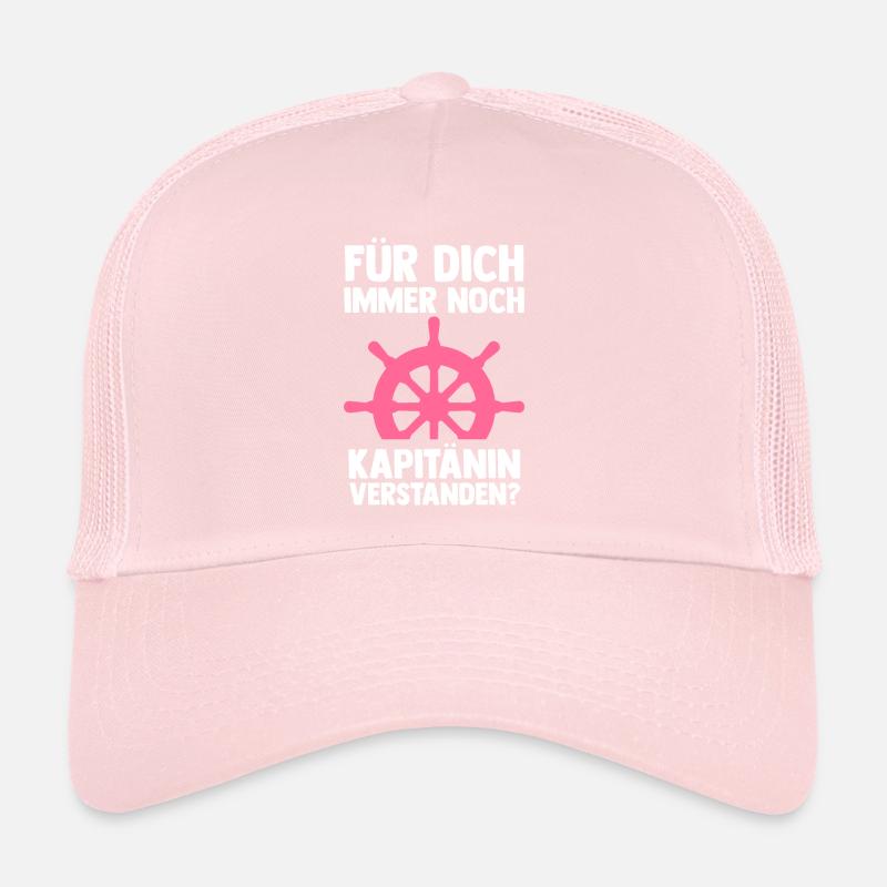 Kapitänin Boot Bootfahrerin Geschenk Trucker Cap