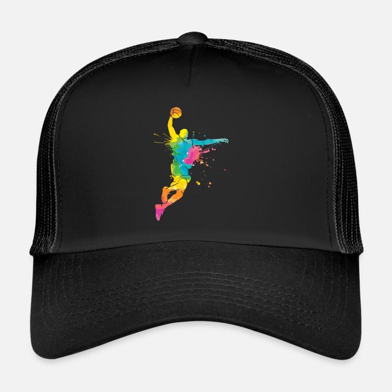 Basketteur Dunking Art Joueur de basket-ball Casquette trucker 