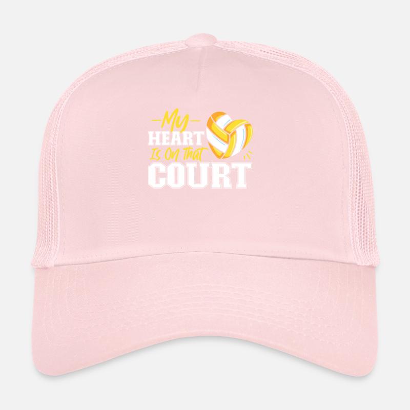 Équipe de volley-ball Mon cœur est Casquette trucker 