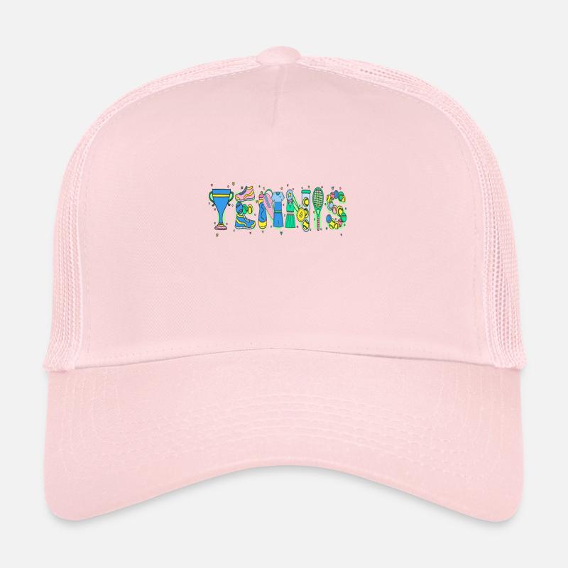 Tennis Racket Tennis Player Trucker Cap