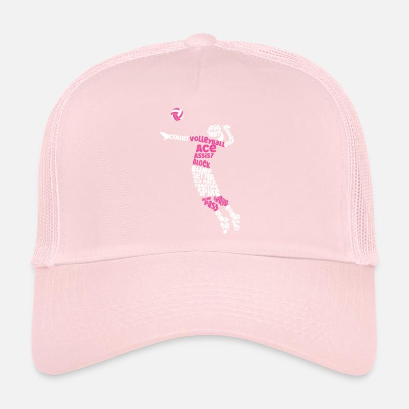 Joueur de volleyball Équipe Nuage de mots Casquette trucker 
