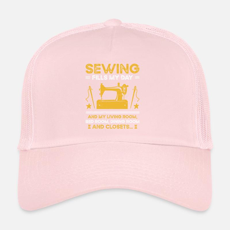 Quilt Fabric Needle Seamstress Trucker Cap