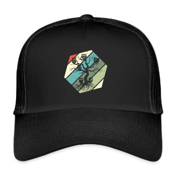 Owl Family Tree Nocturnal Owls - Trucker Cap - black/black - Front