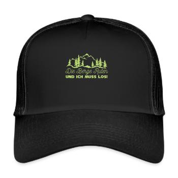 Mountains Hiking Alps Peaks - Trucker Cap - black/black - Front