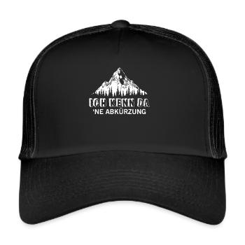 Mountain Abbreviation Hiking Alps Outdoor Nature - Trucker Cap - black/black - Front