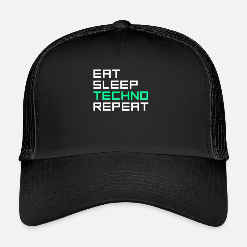 manger du sommeil techno répéter Casquette trucker 