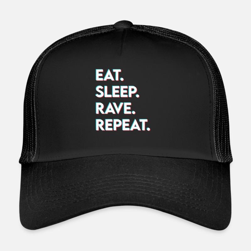 manger le sommeil rave répéter Casquette trucker 