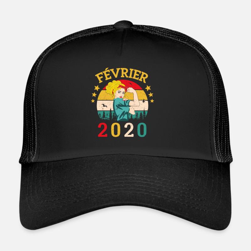 Février 2020 anniversaire idée cadeau vintage 2020 Casquette trucker 