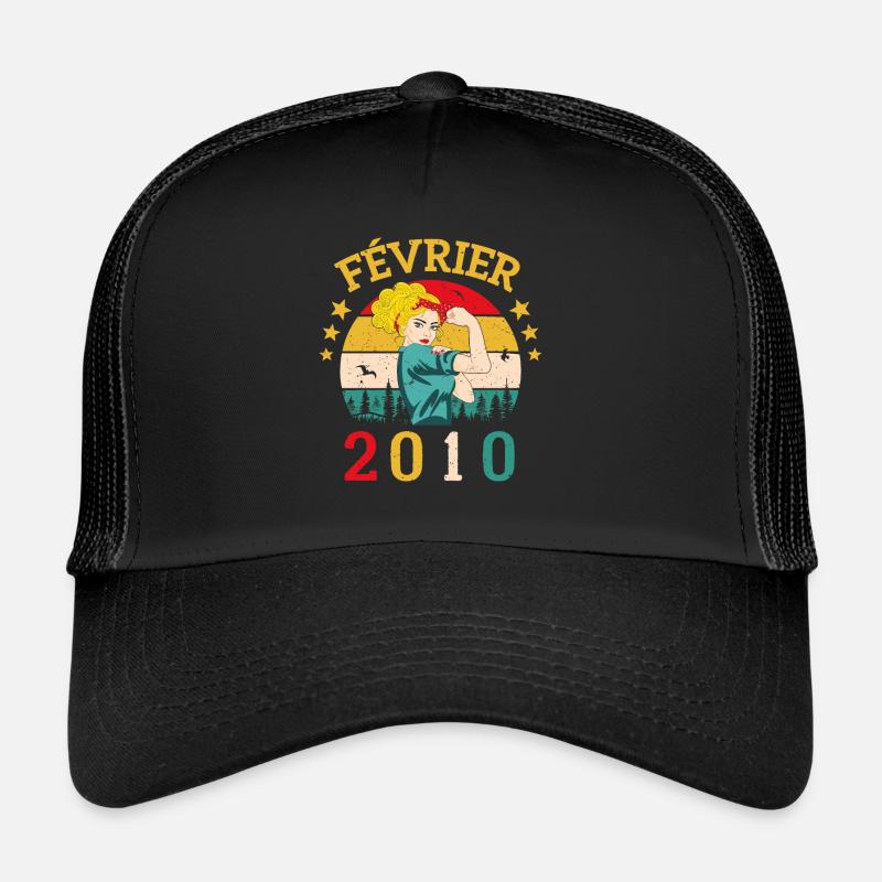 Février 2010 anniversaire idée cadeau vintage 2010 Casquette trucker 