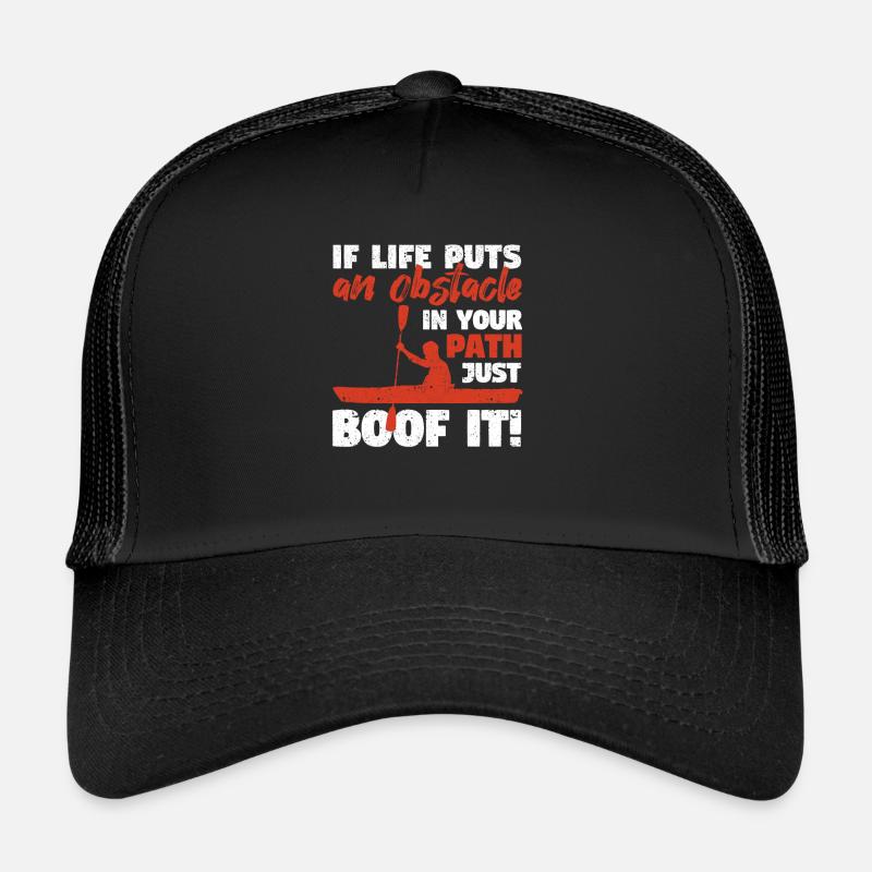 Lustiges Kajak-Kanufahren Wenn das Leben - Trucker Cap - Schwarz/Schwarz