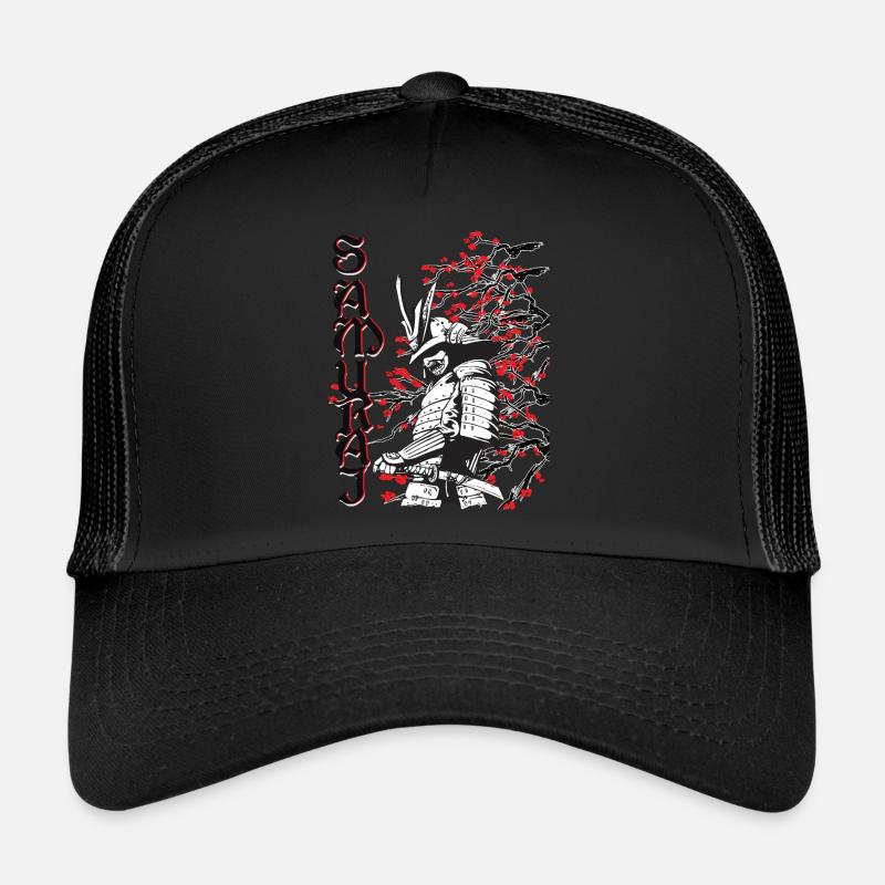 Samouraï aux fleurs de cerisier Casquette trucker 
