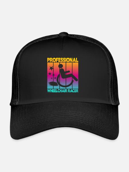 Professional Wheelchair Racer - Trucker Cap - black/black - Front
