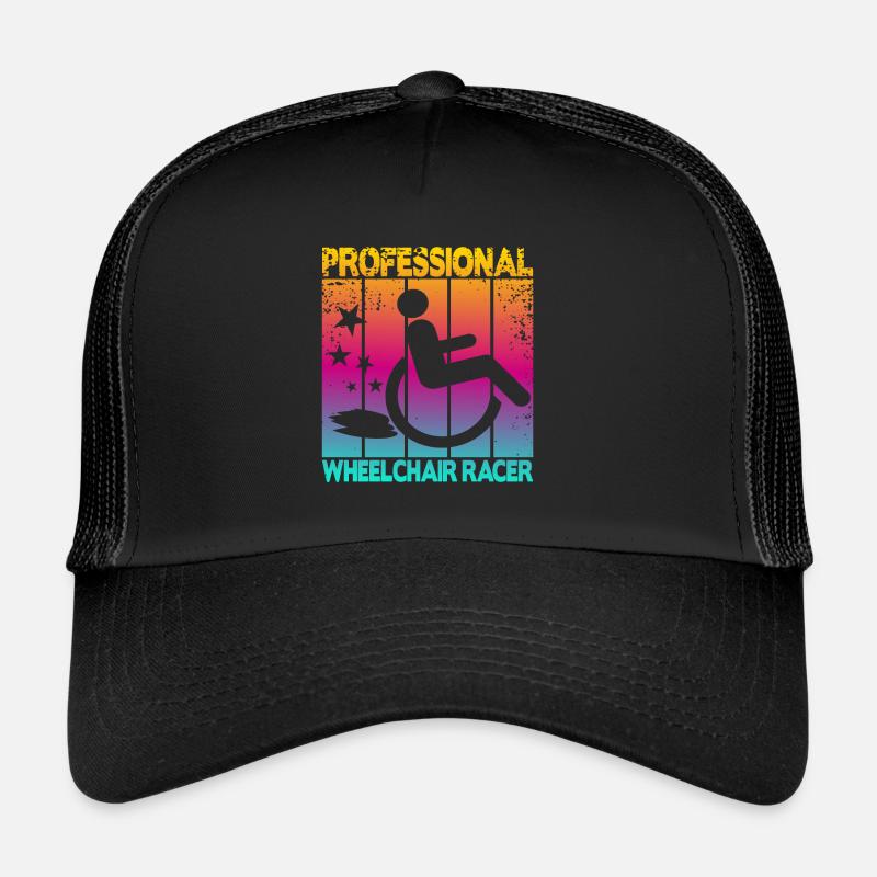Professional Wheelchair Racer - Trucker Cap - Schwarz/Schwarz