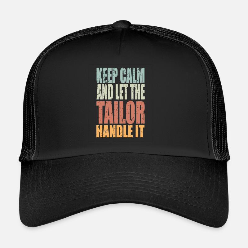 Keep Calm Schneider Spruch Schneider Geschenk - Trucker Cap - Schwarz/Schwarz