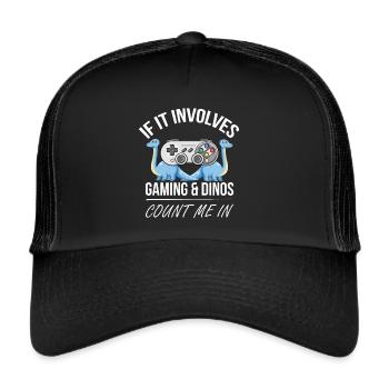 Jeux de console de dinosaure - Casquette trucker  - noir/noir - Devant