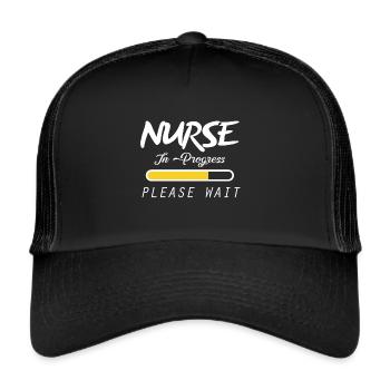 Nurse comes hospital accident doctor - Trucker Cap - black/black - Front