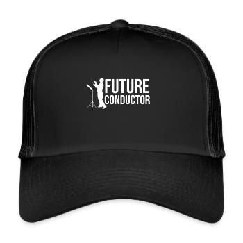 Zukünftiger Dirigent beim Dirigieren - Trucker Cap - Schwarz/Schwarz - Vorne