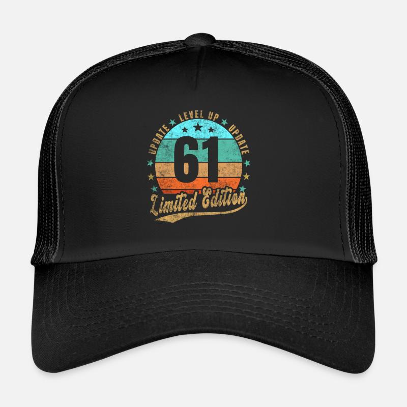 Mise à jour Level Up 61 Ans Édition Limitée Rétro Casquette trucker 
