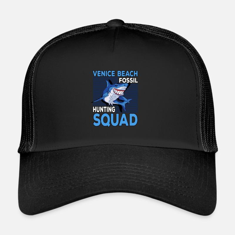 Fossil Hunter Design for a Shark Tooth Enthusiast - Trucker Cap - Schwarz/Schwarz