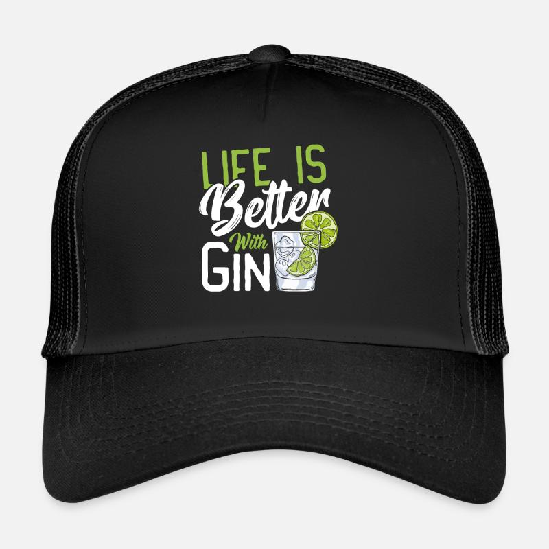 La vie est meilleure avec le gin Casquette trucker 