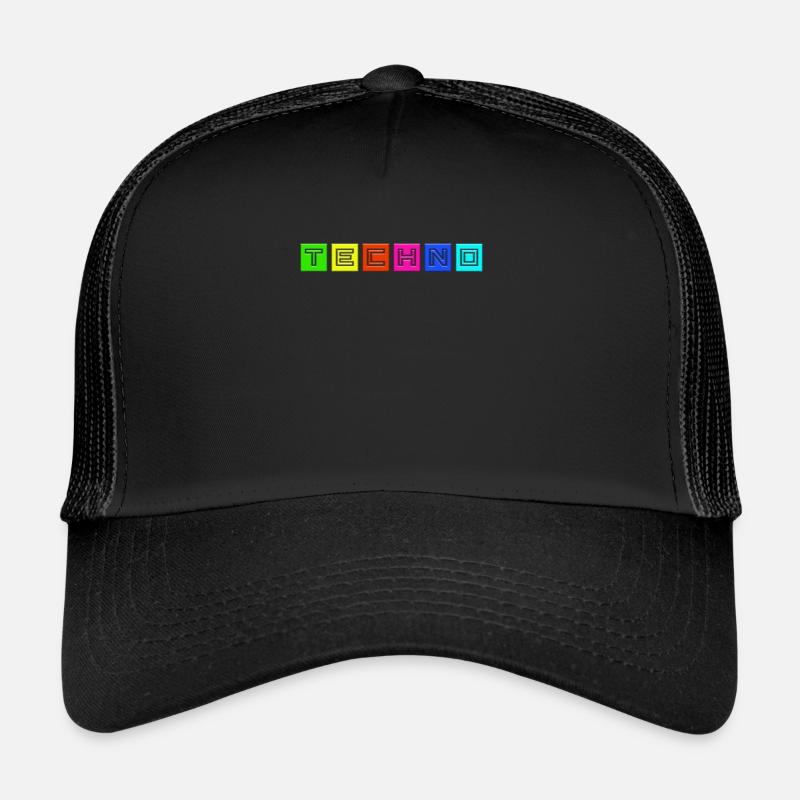 Techno - Casquette trucker - noir/noir