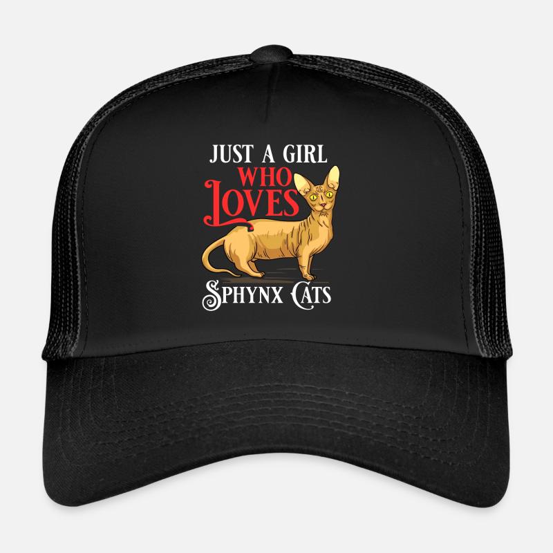 Sphynx Chat Sphinx Chaton sans poils Egypte Casquette trucker 