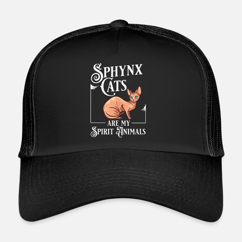 Sphynx Chat Sphinx Chaton sans poils Egypte Casquette trucker 