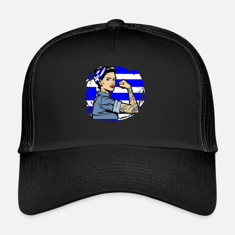 Grec Grec Grèce Grec Casquette trucker 