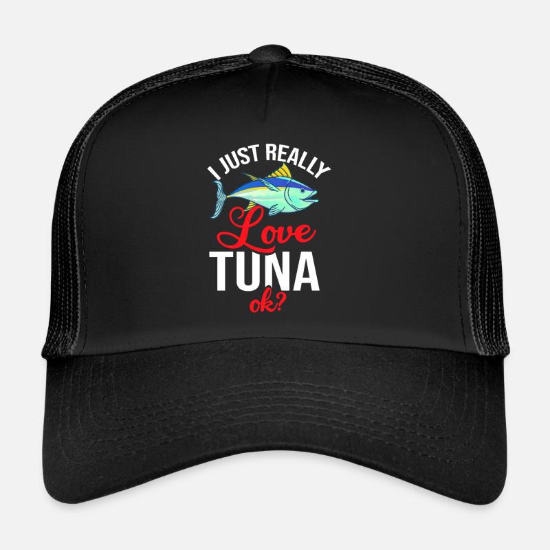 Roter Thunfisch Blauflossenfischer Griechisch Trucker Cap