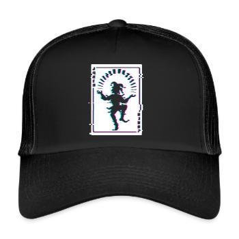 JOKER Karte Spielkarten Joker - Trucker Cap - Schwarz/Schwarz - Vorne