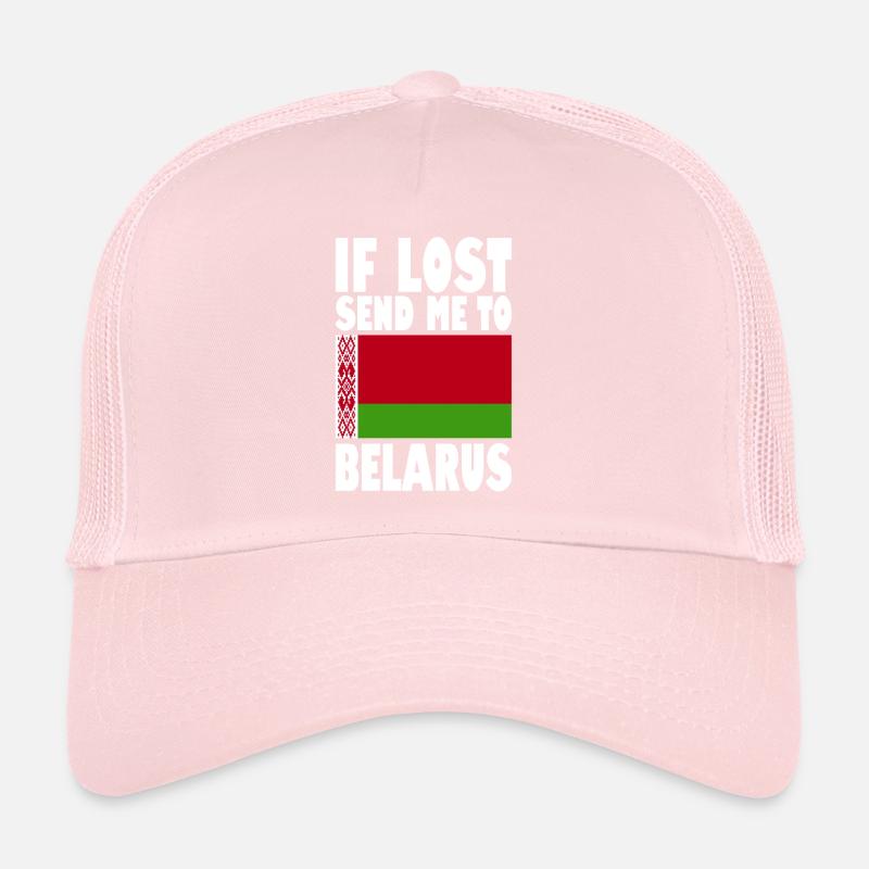 Slogan du drapeau de la Biélorussie Casquette trucker 