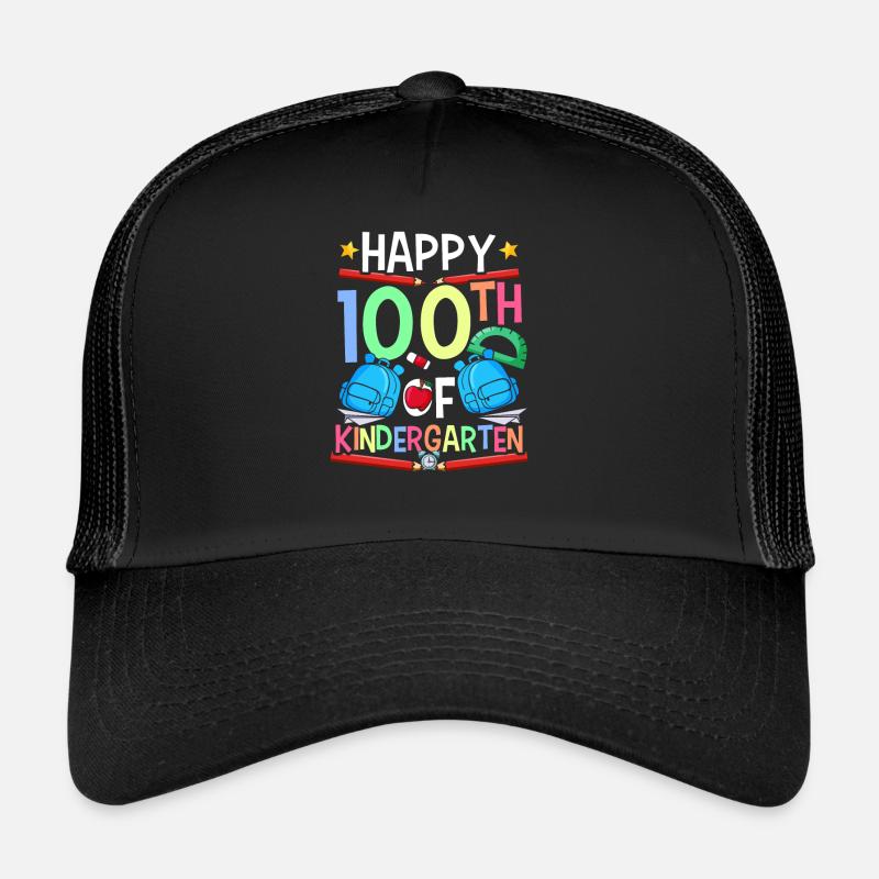 Happy 100 days in kindergarten 100 days Trucker Cap